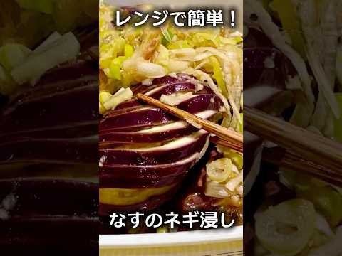 切ってレンジで４分！なすのレシピで迷ったら試してね #料理 #簡単レシピ #うぇるねすきっちん#shorts