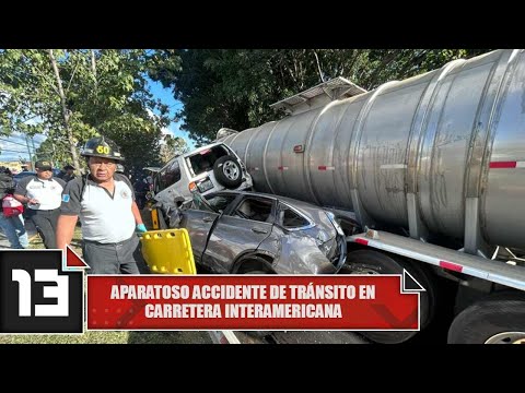 Aparatoso accidente de tránsito en carretera Interamericana