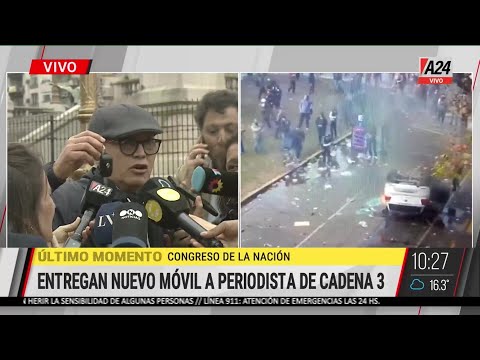 Entregaron nuevo móvil a periodista de Cadena 3: Nosotros somos quienes le ponemos un micrófono