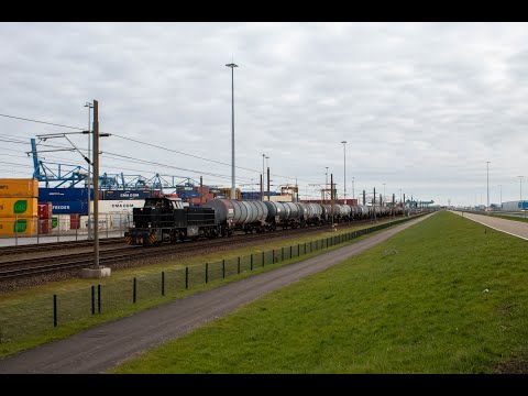 Independent Rail Partner 2213 met keteltrein op de havenspoorlijn