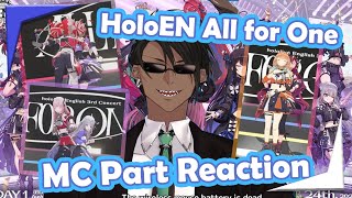 Oga reacts to Hololive EN All For One day 2 funny MC parts【Hololive Ho