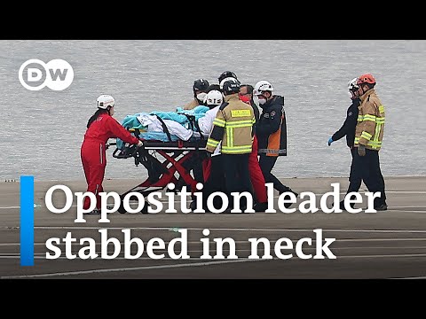 South Korean politician Lee Jae-myung attacked with knife and airlifted to hospital | DW News