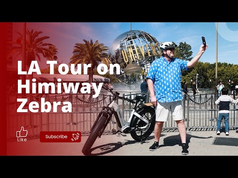 Explore the enchanting streets of LA in a unique way with the Himiway Zebra eBike!