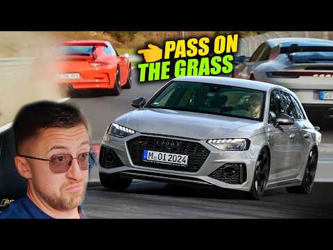 PERFECT Audi RS4 25 Years GLUED to GT3 RS! // Nürburgring