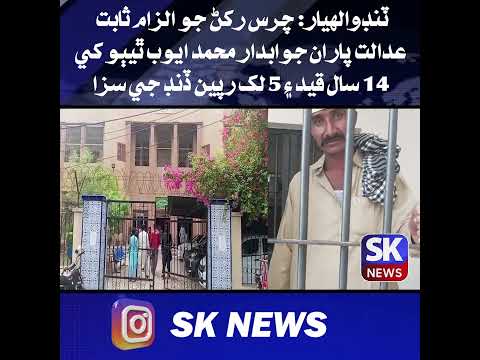 چرس رکڻ جو الزام ثابت، عدالت پاران جوابدار محمد ايوب ٿيٻو کي 14 سال قيد ۽ 5 لک رپين ڏنڊ جي سزا