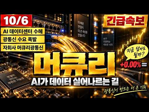 [머큐리 주가전망] AI 데이터센터가 살렸다 상한가 터진 진짜 이유