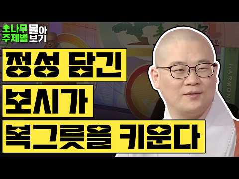 <strong>정성이</strong> 담긴 보시는 나의 복그릇을 키운다 TOP3🍀  [광우스님 소나무 주제별 몰아보기]