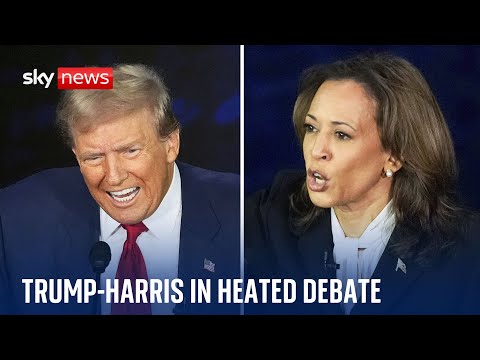 US election: Blistering exchanges and fact checking in Kamala Harris and Donald Trump debate