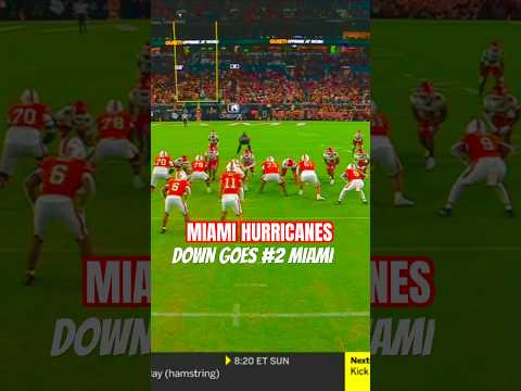 Down Goes Miami Hurricanes!!! #Shorts #collegefootball