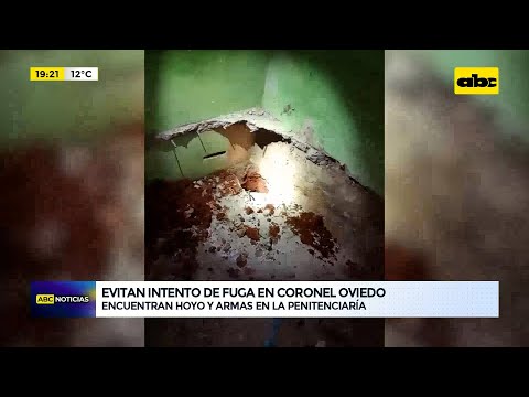 Frustran intento de fuga en Coronel Oviedo: encuentran hoyo y armas en la penitenciaría