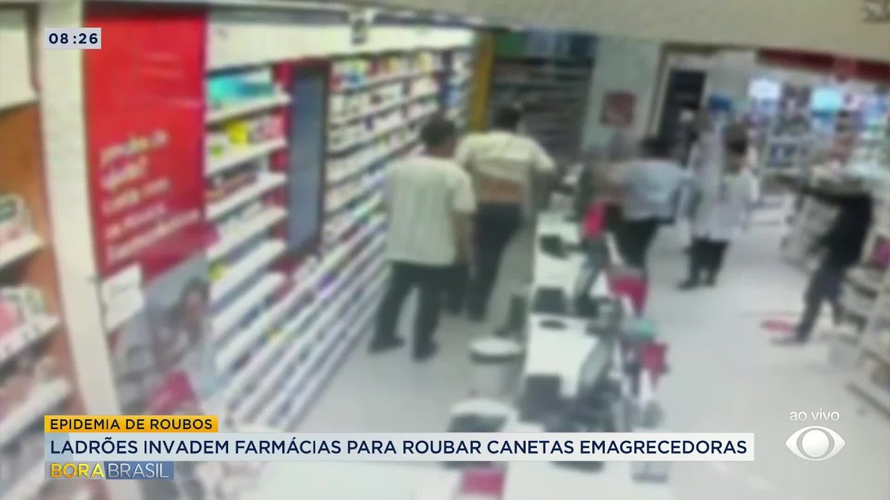 Ladrões invadem farmácias para roubar canetas emagrecedoras
