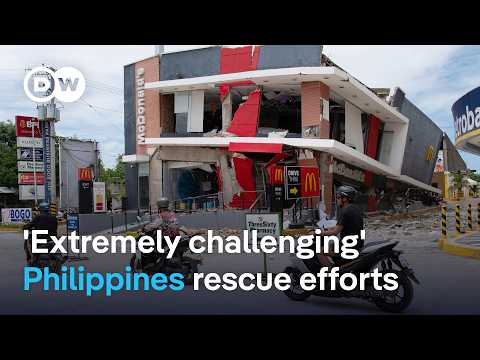 Aftershocks and remote areas affected impede the Philippines' earthquake rescue efforts | DW News
