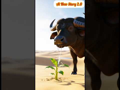 Buffalo and Banana Tree in the Desert 😭 🐃 #ai #buffalo #banana #shortvideo #ainewstory2.0