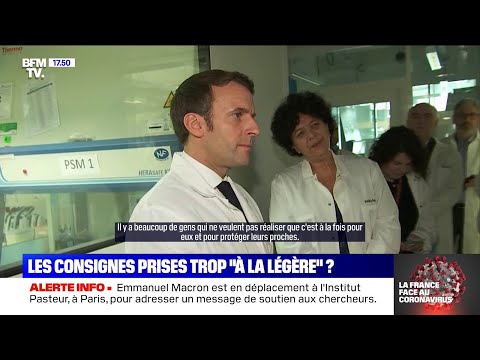Emmanuel Macron déplore que les consignes du confinement ne soient pas appliquées