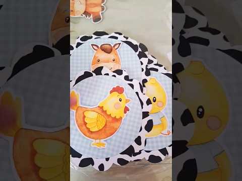 Apliques Fazendinha Menino #papelariapersonalizada #fazendinha #decoracaodefestainfantil