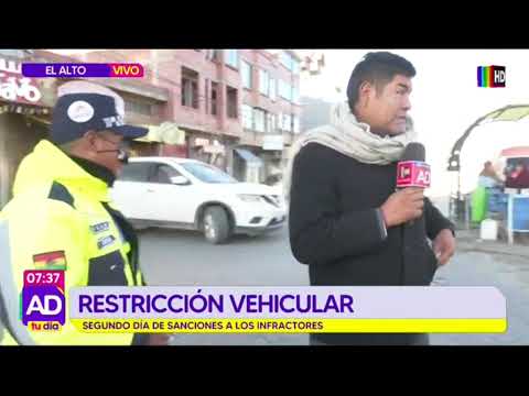 Segundo día de restricción vehicular en El Alto ¡Infractores no aprenden!