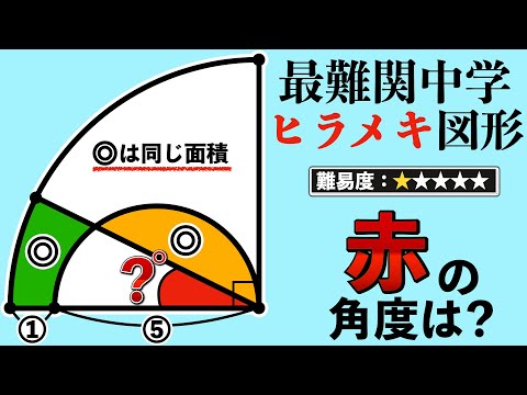 【小学生が解くヒラメキ図形】最難関中学の入試問題で実力を試そう【中学受験の算数】