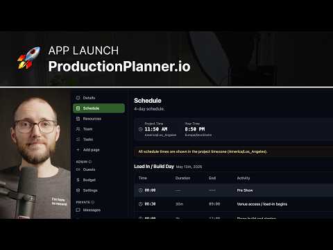Prep your whole show in one place - New App Launch - ProductionPlanner.io