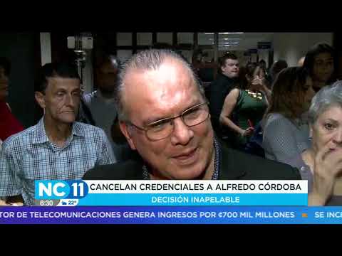 Cancelan credenciales a Alfredo Córdoba