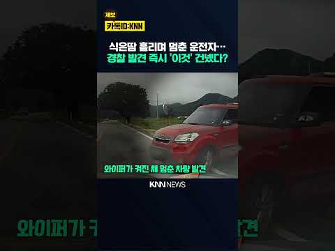 식은땀 흘리며 멈춘 운전자…경찰 발견 즉시 '이것' 건넸다? / KNN