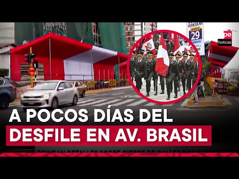 Gran Parada Militar 2024: Ya están instalados estrados en av. Brasil por desfile de Fiestas Patrias