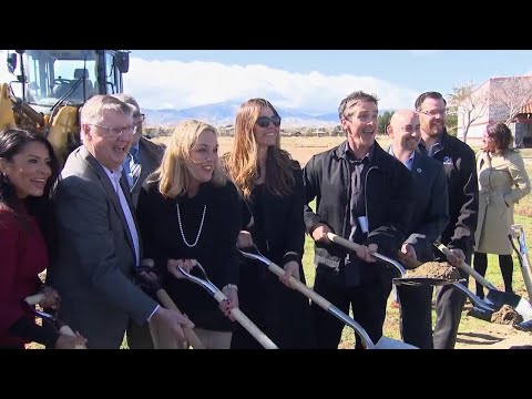 Christian Bale breaks ground on foster homes he's fought for 16 years to see built