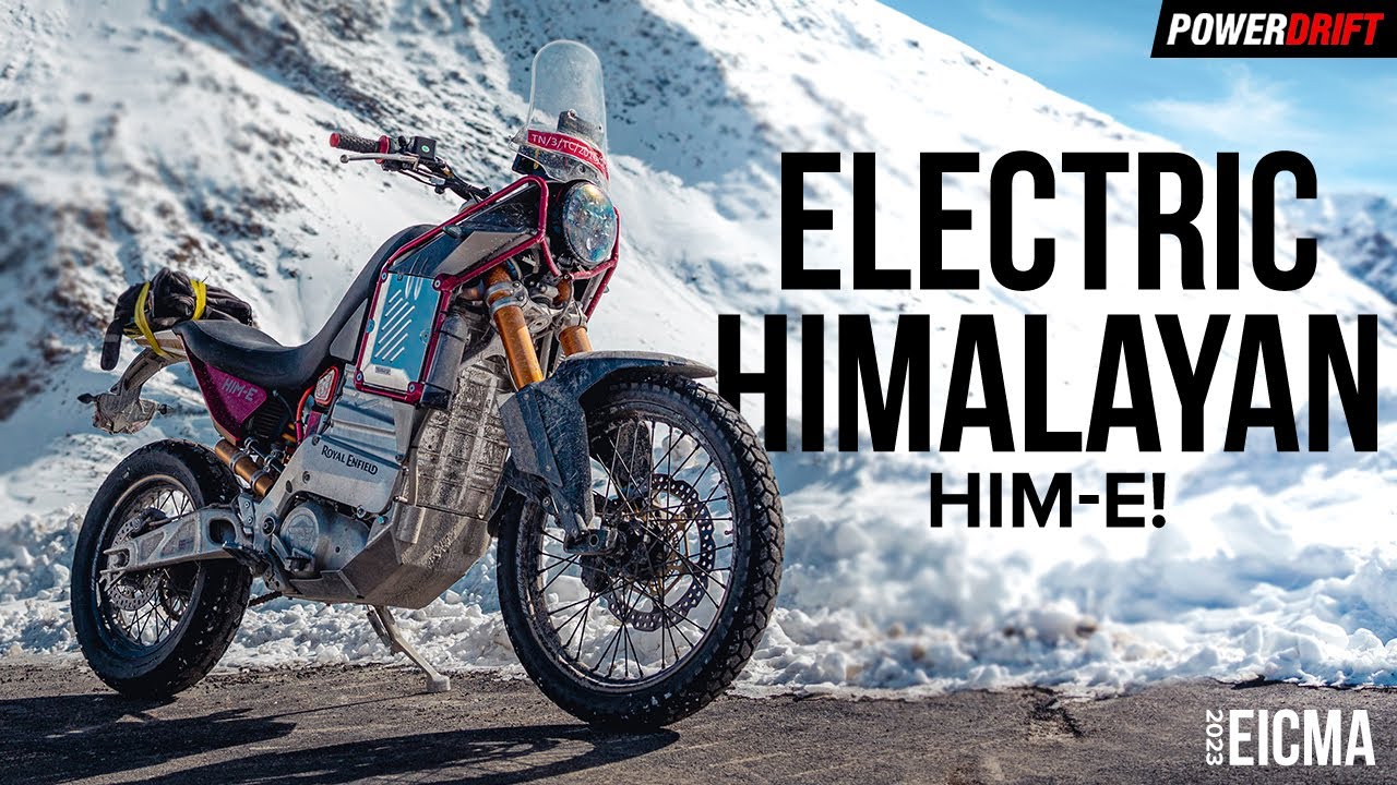 Electric Royal Enfield Himalayan! | HIM-E | EICMA 2023 on PowerDrift