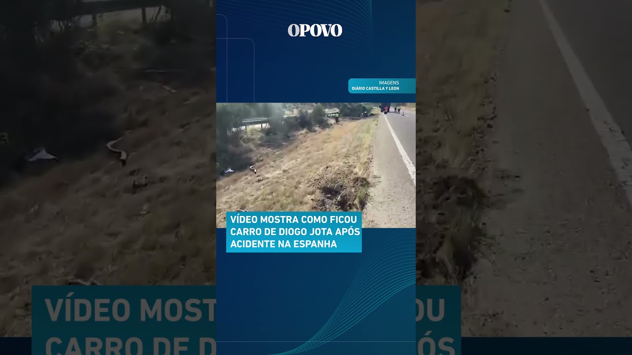 Vídeo mostra como ficou carro de Diogo Jota após acidente fatal na Espanha confira