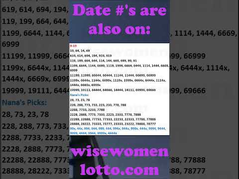 9-19 [ANY YEAR!] Lottery Hot Numbers #free #lottery #ebooks #winning  #lotto  #strategy & more