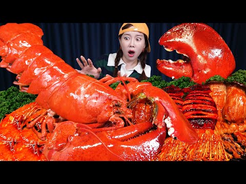 초대왕 랍스터 🦞 오징어 팽이버섯 매운 해물찜 먹방 Giant Lobster & Squid Enoki Mushrooms Seafood Mukbang ASMR Ssoyoung