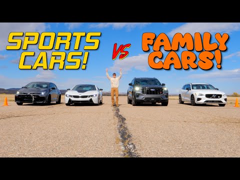 BMW i8 Dominates: Sports Cars vs. Family Haulers Showdown