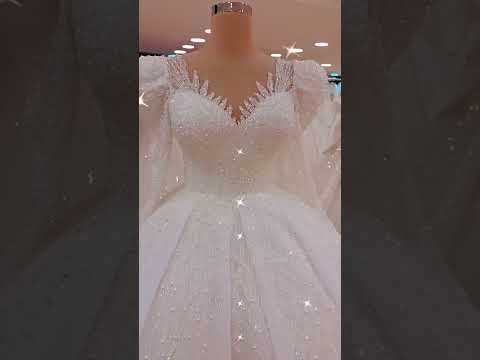 You’ll Fall in Love with This Magical White Crystal Wedding Dress  #shorts  #shortvideo#shortsfeed