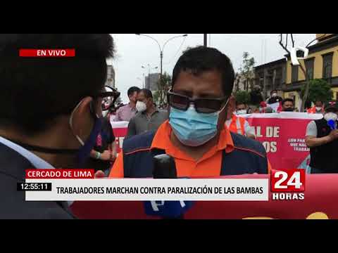 Las Bambas: trabajadores mineros marchan pidiendo solución a paralización