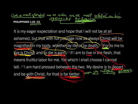 Philippians 1:20–26 // Is Christian Hedonism in the Bible?