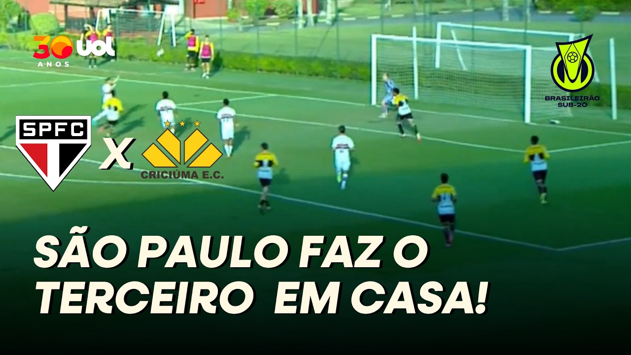 TETÊ DE CABEÇA FAZ O TERCEIRO PARA O SÃO PAULO EM CIMA DO CRICIÚMA E VAI RESPIRANDO NA TABELA!