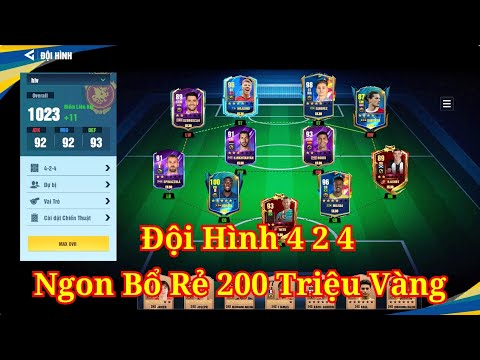 🔥 Đội Hình 424 Giá 200 Triệu Vàng Quá Khủng 💰 Be A Pro Football