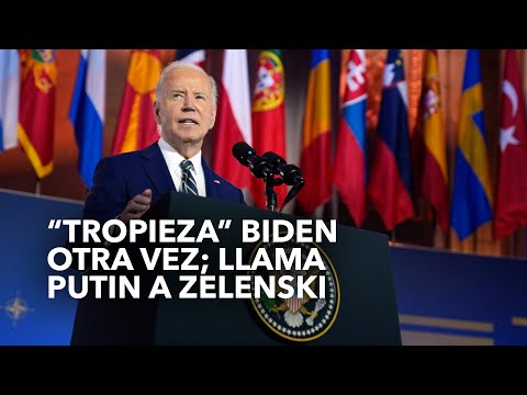 Tropieza Biden otra vez; llama Putin a Zelenski