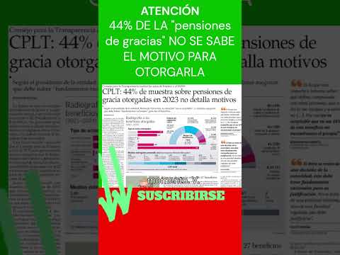 ¿POR QUÉ SE LAS DIERON?, NO SE SABE PORQUE LES DIERON pensiones de gracia 