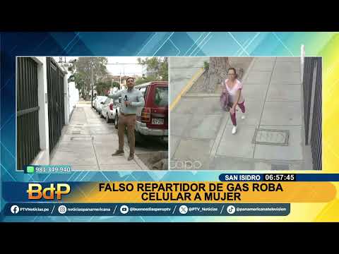San Isidro en la mira de la delincuencia: falso repartidor de gas roba celular a transeúnte