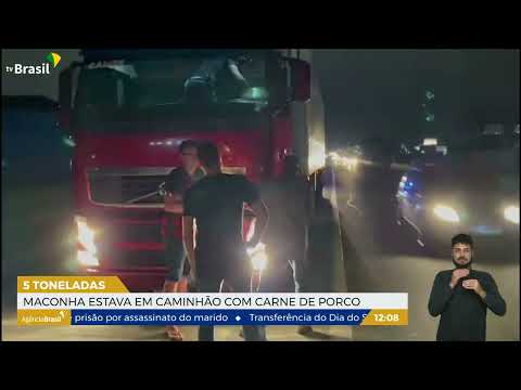 RJ | Polícia apreende 5 toneladas de maconha em caminhão com carne de porco