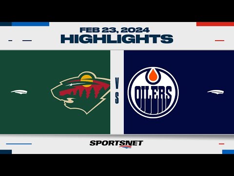 NHL Highlights | Wild vs. Oilers - February 23, 2024