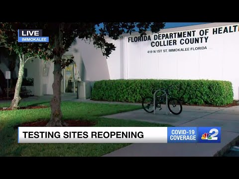 Collier County COVID-19 testing site reopens following Tropical Storm Isaias