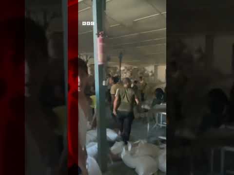 People in Gaza have broken into warehouses in search of basic supplies. #Shorts #Gaza #BBCNews