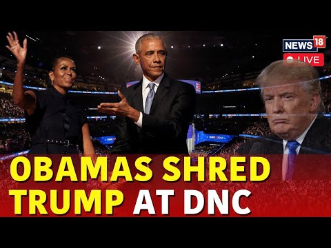 DNC LIVE | Michelle & Barack Obama Address At DNC 2024 Live | Obamas Slam Trump Live At DNC | N18G