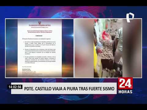 Presidente Castillo dejó Parada Militar tras registrarse fuerte temblor en Piura