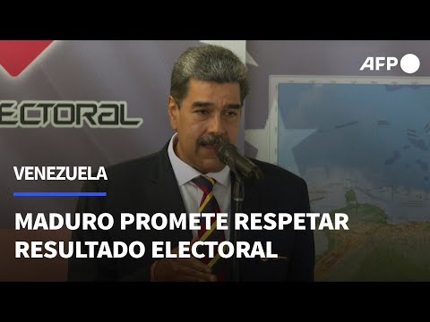 Maduro promete respetar resultado electoral en Venezuela mientras aumentan arrestos | AFP