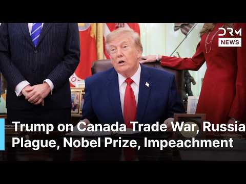 Trump Takes Questions <strong>on</strong> Canada Trade <strong>War</strong>, Russia Plague, Nobel Prize <strong>and</strong> Impeachment | AC1N
