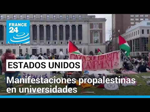 EE. UU.: estudiantes protestan en campus universitarios en apoyo al pueblo palestino • FRANCE 24