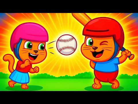 Família de Gatos - QUE BATIDA FORTE! 😲⚾ Desenho Animado em Português Brasil 4K