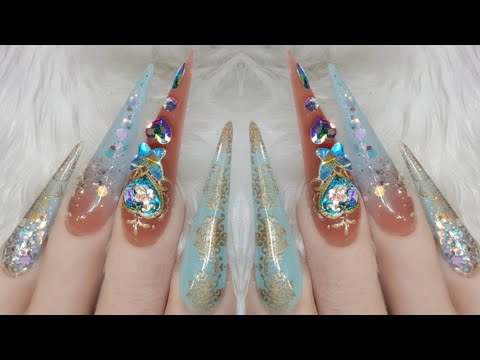Bridal Nails for Princess Jasmine - Stiletto Acrylic - Colab with Jodie's Nail Lounge